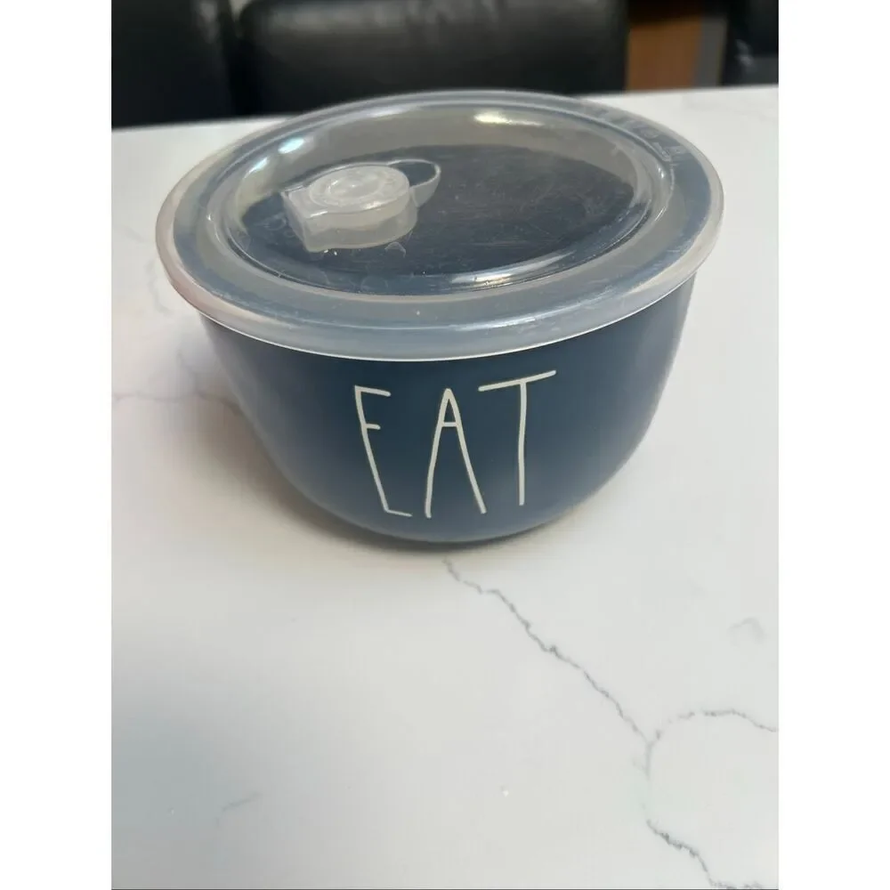 Rae Dunn Set Of 2 Bowls Savor Eat Food Storage